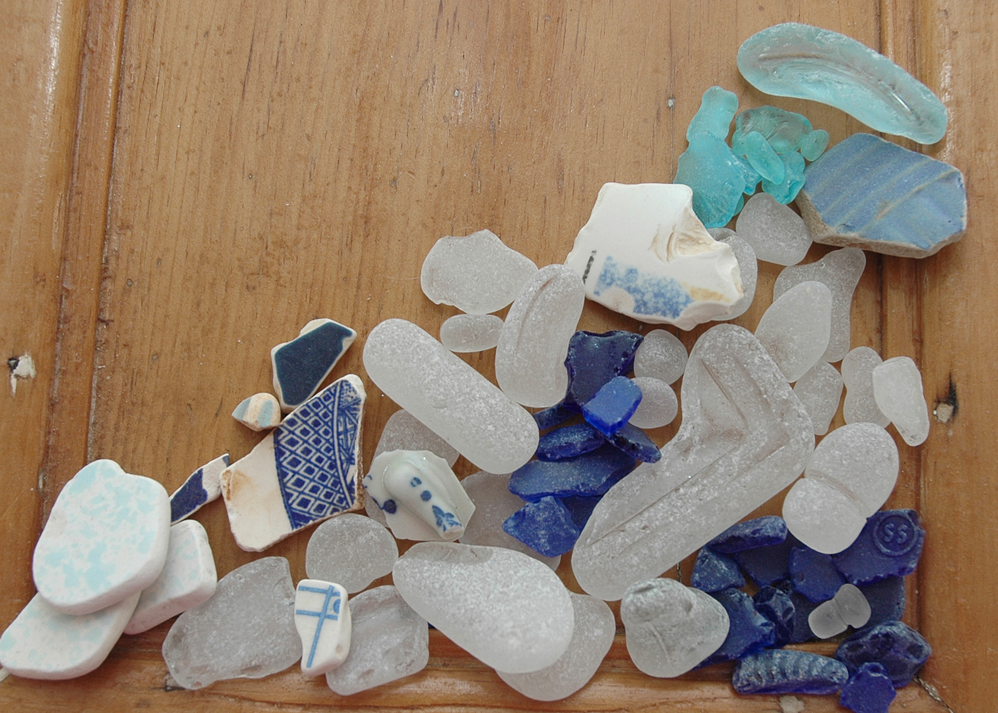 Blue sea glass Greeting Card
