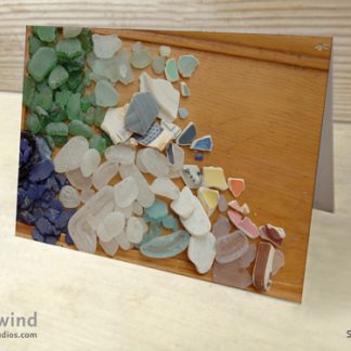 sea glass greeting card