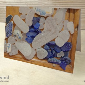 Blue sea glass Greeting Card